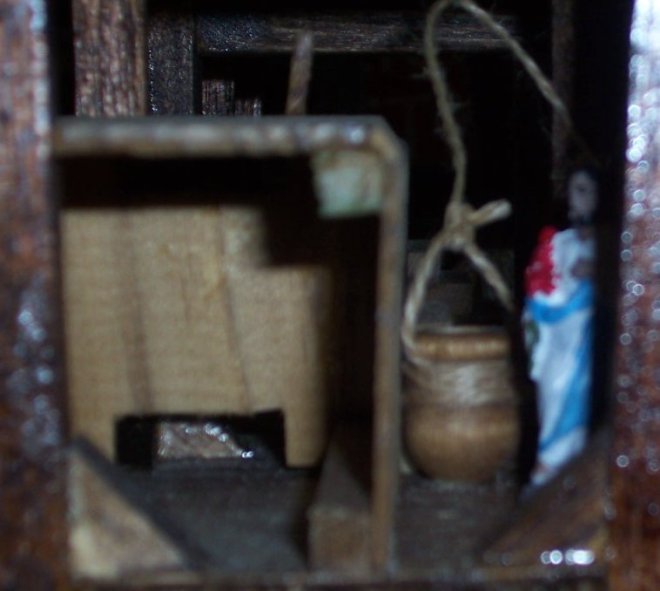 Cistern detail showing baffle for dampening "slosh"