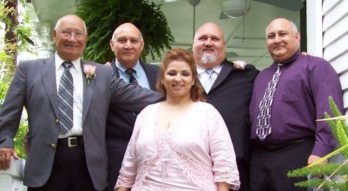 Left to right: Dad, Me, Ednoi, Eli and Esther