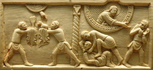 Cain and Abel, ivory panel from the cathedral of Salerno, ca. 1084. Image source: https://commons.wikimedia.org/wiki/File:Ivory_Cain_Abel_Louvre_AO4052.jpg